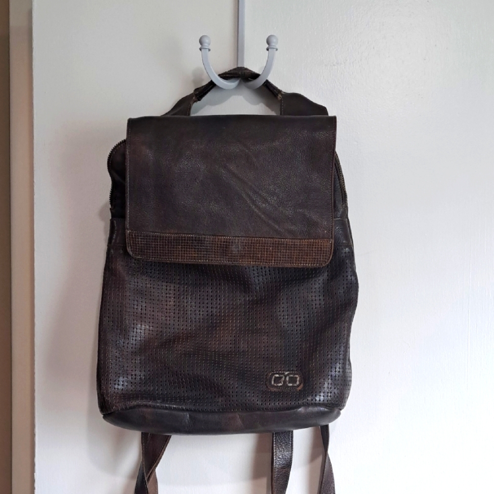 Bed Stu Black/Brown Leather Backpack
